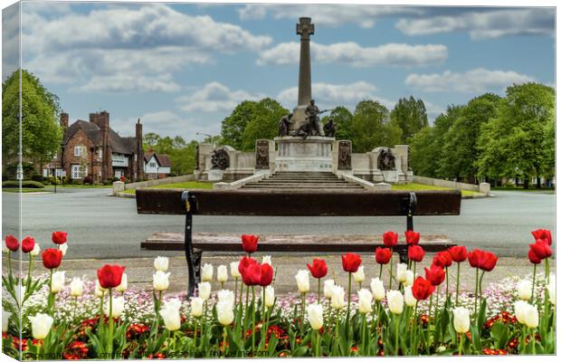 Port Sunlight Wirral War Memorial  Canvas Print by Phil Longfoot