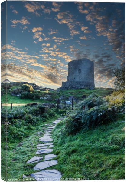 Dolbadarn Castle Llanberis at dawn Canvas Print by Phil Longfoot