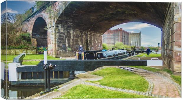 Leeds Liverpool Canal Liverpool Canvas Print by Phil Longfoot