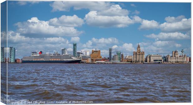 MS Queen Victoria visit to Liverpool  Canvas Print by Phil Longfoot