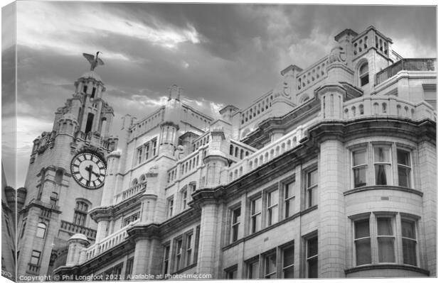 Old buildings of Liverpool  Canvas Print by Phil Longfoot