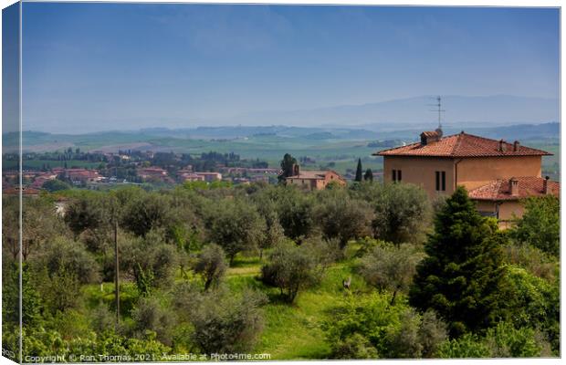 A Landscape in Tuscany Canvas Print by Ron Thomas