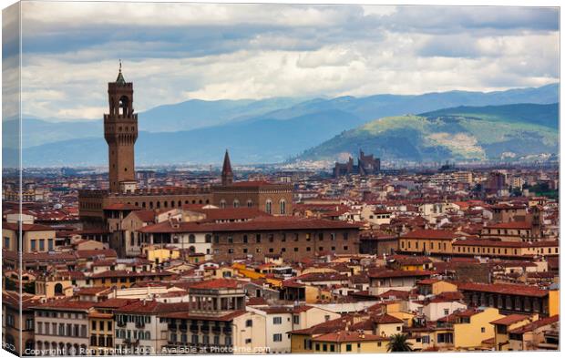 View over Florence Canvas Print by Ron Thomas