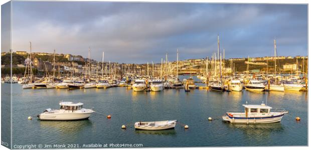 Brixham Marina Canvas Print by Jim Monk