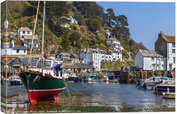 Preparing for sea in Polperro. Canvas Print by Jim Monk