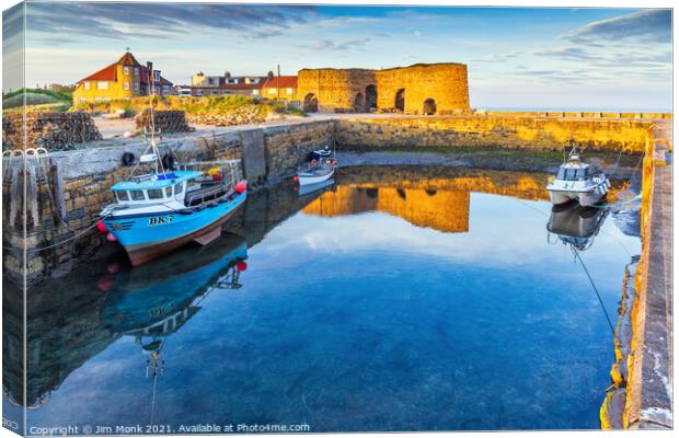 Beadnell Harbour, Northumberland Canvas Print by Jim Monk