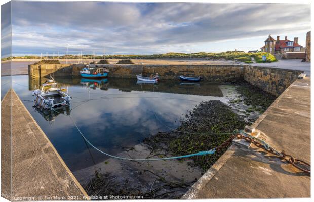 Beadnell Harbour Canvas Print by Jim Monk