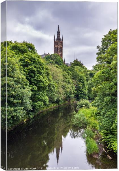  The River Kelvin, Glasgow Canvas Print by Jim Monk