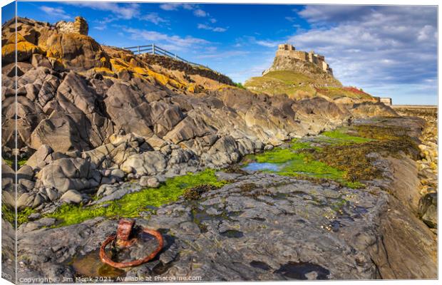 Lindisfarne Castle, Northumberland. Canvas Print by Jim Monk
