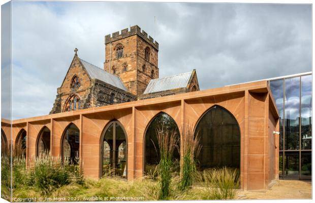 Carlisle Cathedral Café Pavilion Canvas Print by Jim Monk