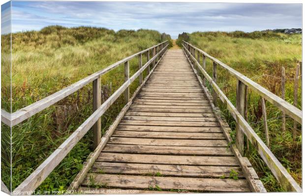 West Sands Walkway, St Andrews Canvas Print by Jim Monk
