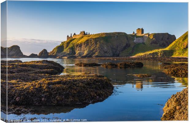 Dunnottar Castle from Castle Haven Canvas Print by Jim Monk