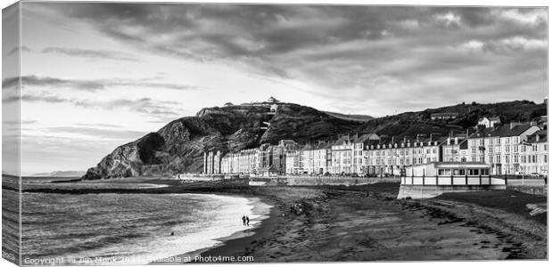 North Beach and Seafront, Aberystwyth. Canvas Print by Jim Monk