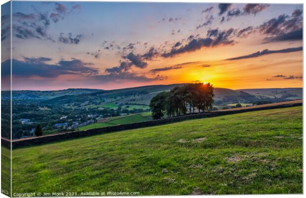 Twenty Trees Sunset Canvas Print by Jim Monk