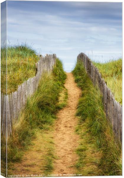 Path to the beach, St Andrews Canvas Print by Jim Monk