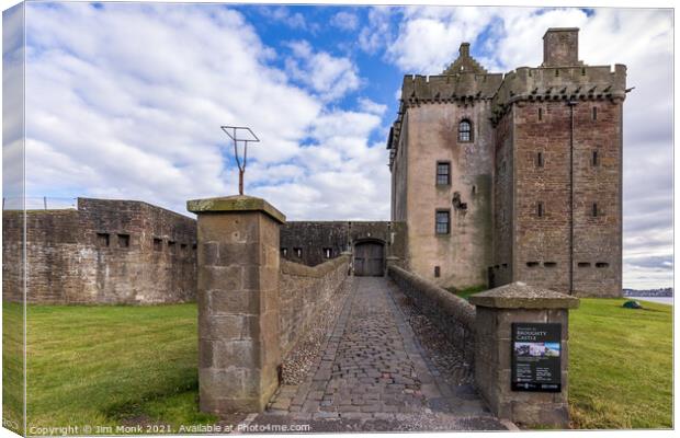Broughty Castle in Dundee Canvas Print by Jim Monk