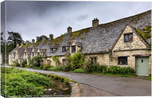Arlington Row in the Cotswolds Canvas Print by Jim Monk