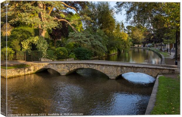 River Windrush, Bourton-On-The-Water Canvas Print by Jim Monk
