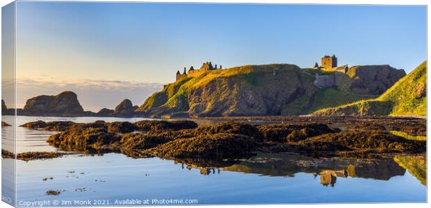 Dunnottar Castle Reflections Canvas Print by Jim Monk