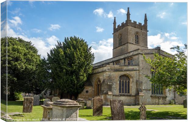 St Edward's Church, Stow-on-the-Wold Canvas Print by Jim Monk
