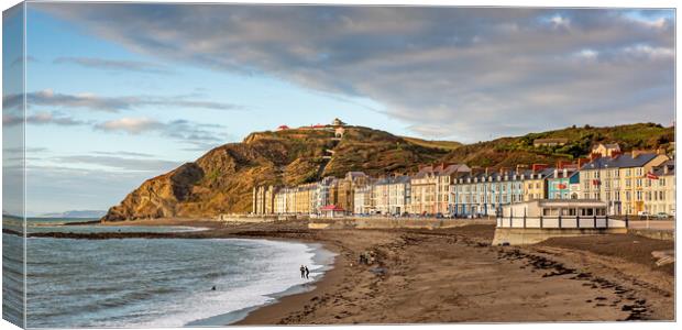 North Beach and Seafront, Aberystwyth Canvas Print by Jim Monk