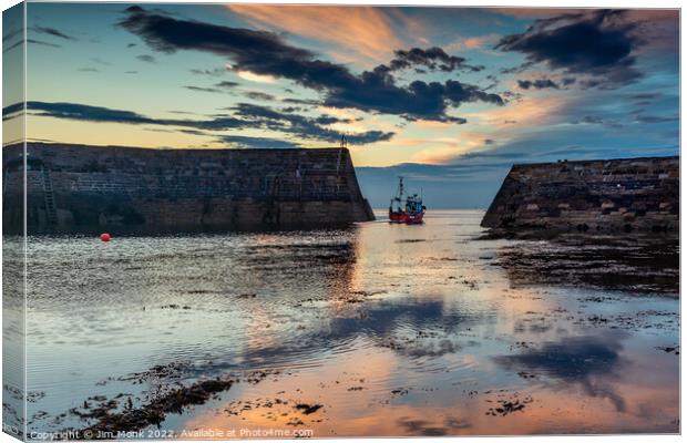 Early start from Cove Harbour Canvas Print by Jim Monk