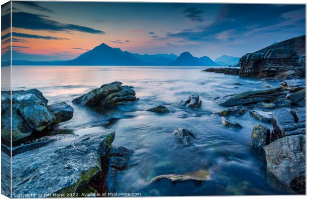 Elgol Sunset Canvas Print by Jim Monk
