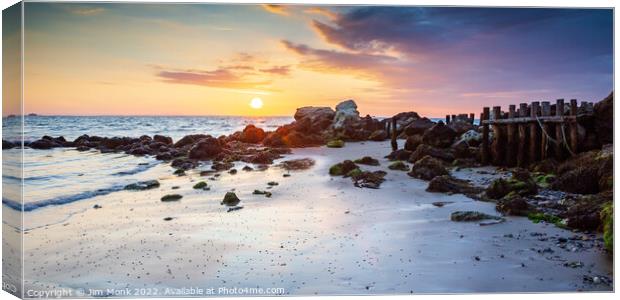 Seagrove Bay Sunrise Canvas Print by Jim Monk