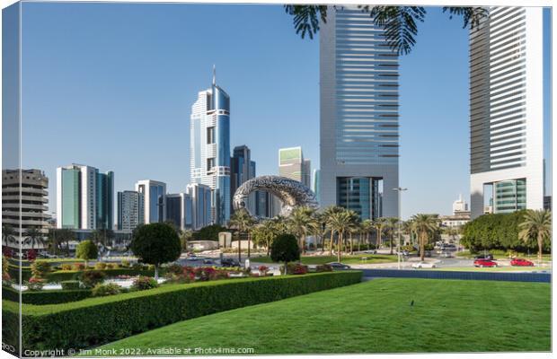 Jumeirah Emirates Towers Canvas Print by Jim Monk