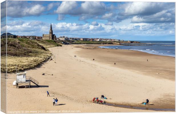 Tynemouth Long Sands Canvas Print by Jim Monk