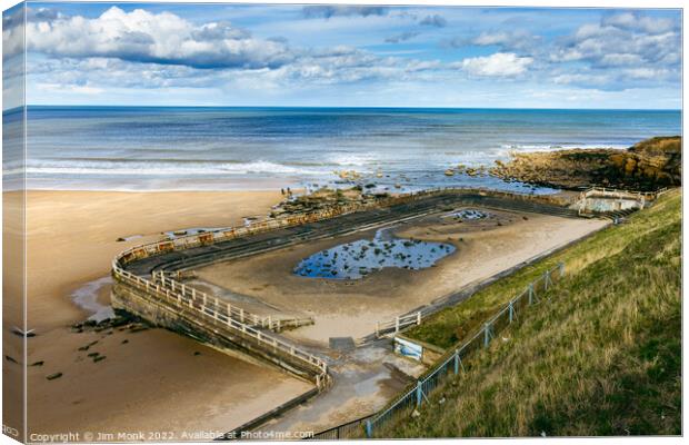 The old tidal swimming pool at Tynemouth. Canvas Print by Jim Monk