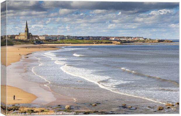 Tynemouth Longsands Canvas Print by Jim Monk