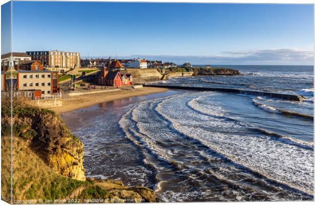 Cullercoats Harbour Canvas Print by Jim Monk