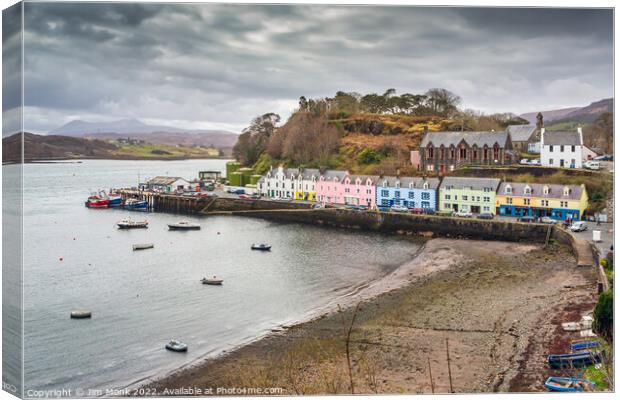 Portree Harbour, Isle of Skye Canvas Print by Jim Monk