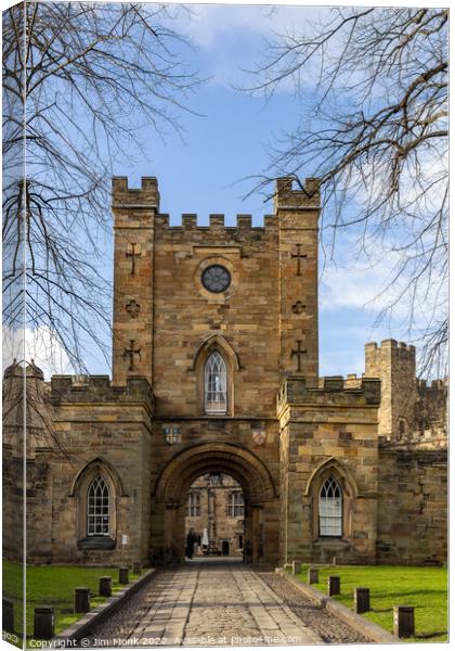 The entrance to Durham Castle Canvas Print by Jim Monk
