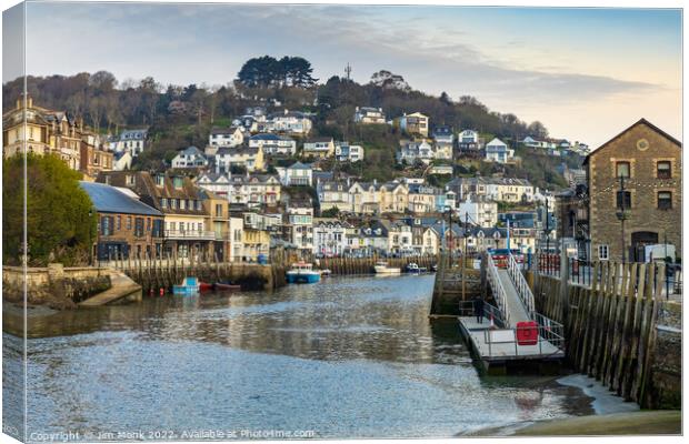Looe Harbour Canvas Print by Jim Monk