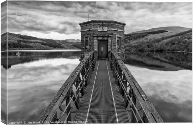 The Tower at Talybont Reservoir Canvas Print by Jim Monk