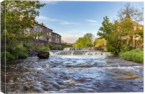 Gayle Falls, North Yorkshire Canvas Print by Jim Monk