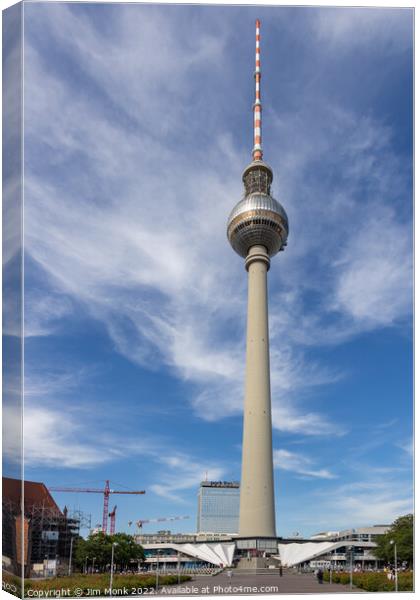 TV Tower, Berlin Canvas Print by Jim Monk