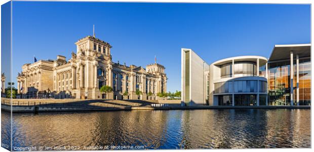 The Reichstag and Paul Loebe Buildings, Berlin Canvas Print by Jim Monk