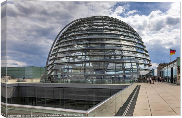 The Reichstag Dome Canvas Print by Jim Monk