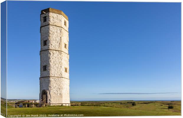 The Old Lighthouse, Flamborough Canvas Print by Jim Monk