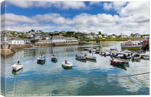St Mawes Harbour, Cornwall Canvas Print by Jim Monk
