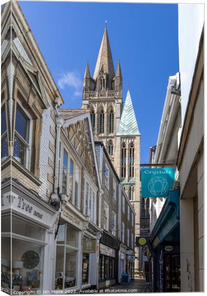 Cathedral Lane in Truro Canvas Print by Jim Monk