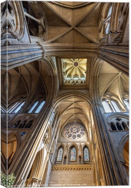 Truro Cathedral Ceiling Canvas Print by Jim Monk