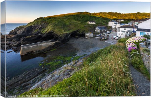 Walking in to Portloe Canvas Print by Jim Monk