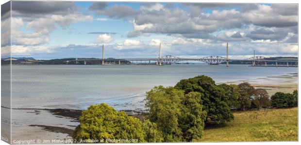 The Forth Bridges Canvas Print by Jim Monk