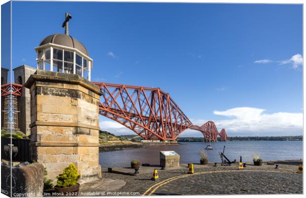 North Queensferry Harbour Light Tower Canvas Print by Jim Monk