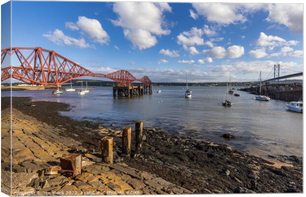 North Queensferry Harbour, Scotland Canvas Print by Jim Monk