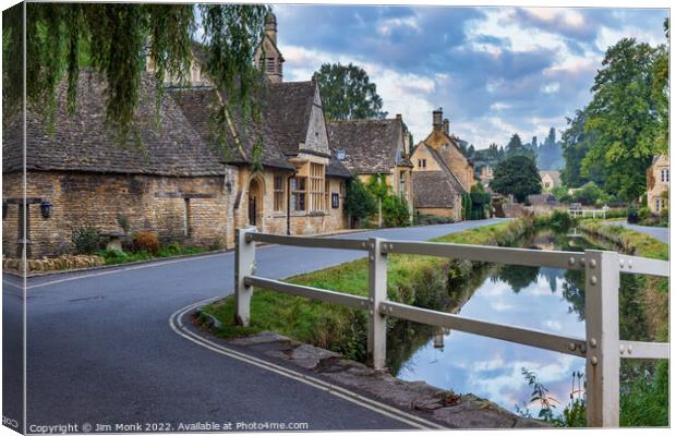 Lower Slaughter,  Gloucestershire Cotswolds Canvas Print by Jim Monk